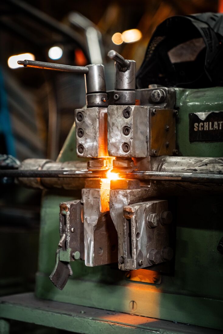 soudure entre deux bobines de fil machine